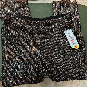 Cat & Jack Shimmering Black Sequin Leggings MATCHING TUNIC AVAILABLE!